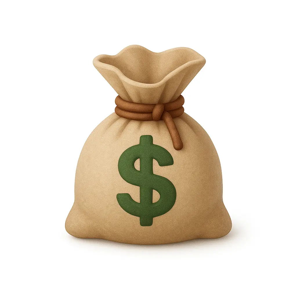 Ícone de um saco de dinheiro em estilo de desenho